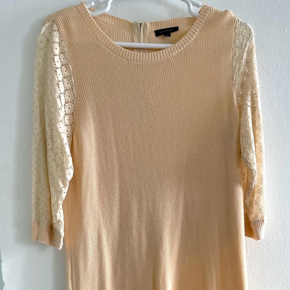 Ann Taylor Beige / Cream Midi length Sweater Dress - Picture 2 of 6